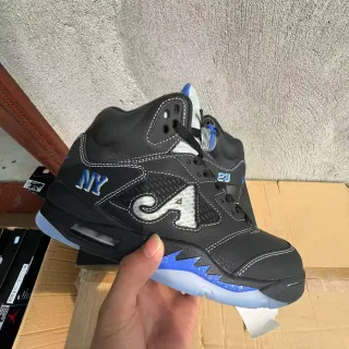 Air Jordan 5 Black Royal Blue NY 23 Basketball Shoes