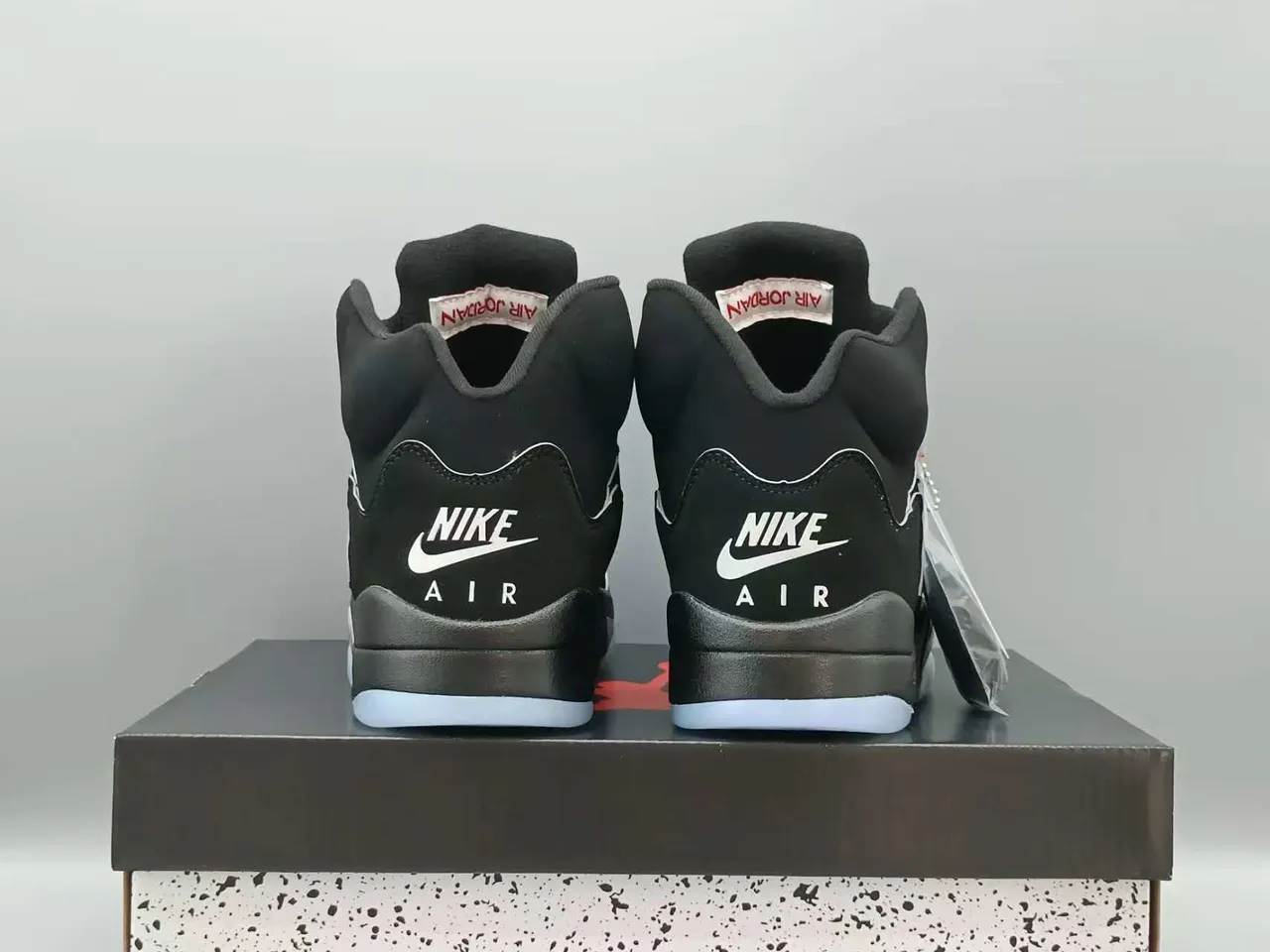 Air Jordan 5 Black White Red Basketball Shoes 5