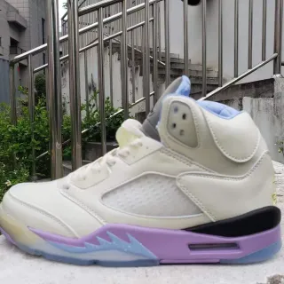Air Jordan 5 Off-White Purple Blue Basketball Shoes