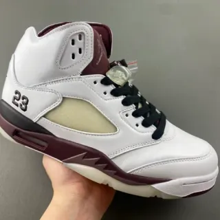 Air Jordan 5 白色酒红篮球鞋