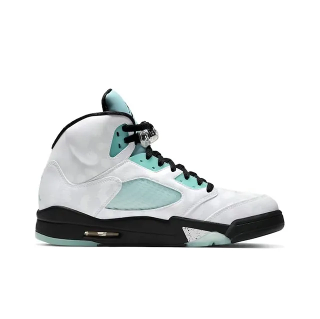 Air Jordan 5 White Mint Blue Black Basketball Shoes 2