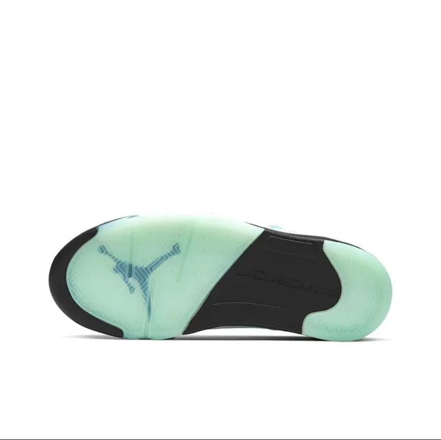 Air Jordan 5 White Mint Blue Black Basketball Shoes 5