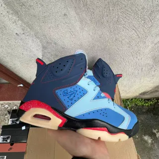 Air Jordan 6 藏青浅蓝红斑点篮球鞋