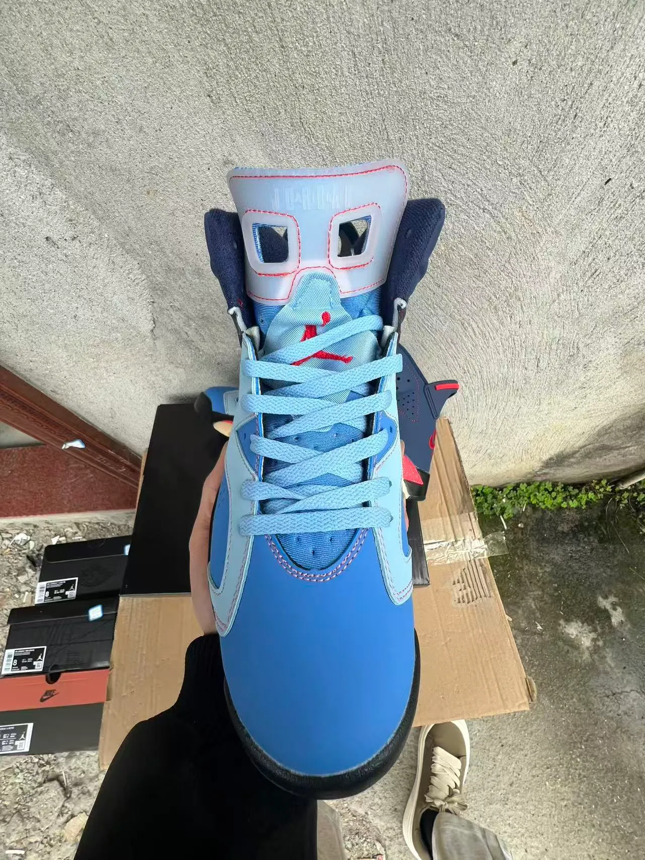 Air Jordan 6 Navy Light Blue Red Speckle Basketball Shoes 3