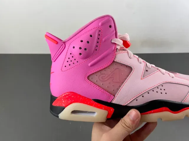Air Jordan 6 Rose et Rose clair Chaussures de basket 3