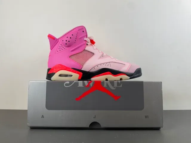 Air Jordan 6 Rose et Rose clair Chaussures de basket 14