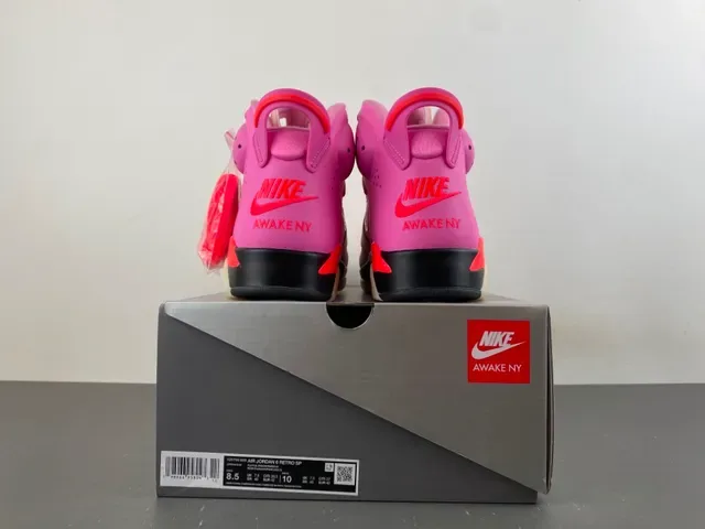 Air Jordan 6 Rose et Rose clair Chaussures de basket 16