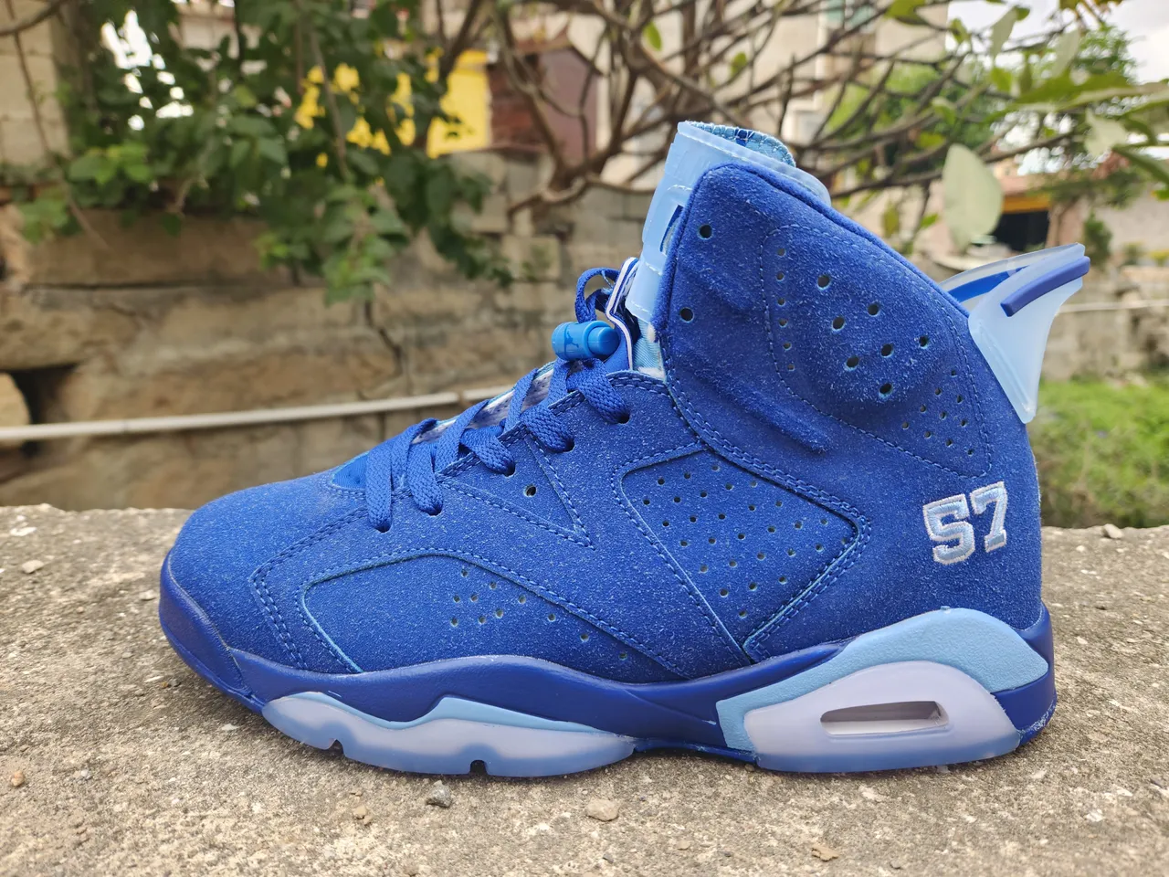 Air Jordan 6 Royal Blue Suede High-Top Basketball Shoes 6