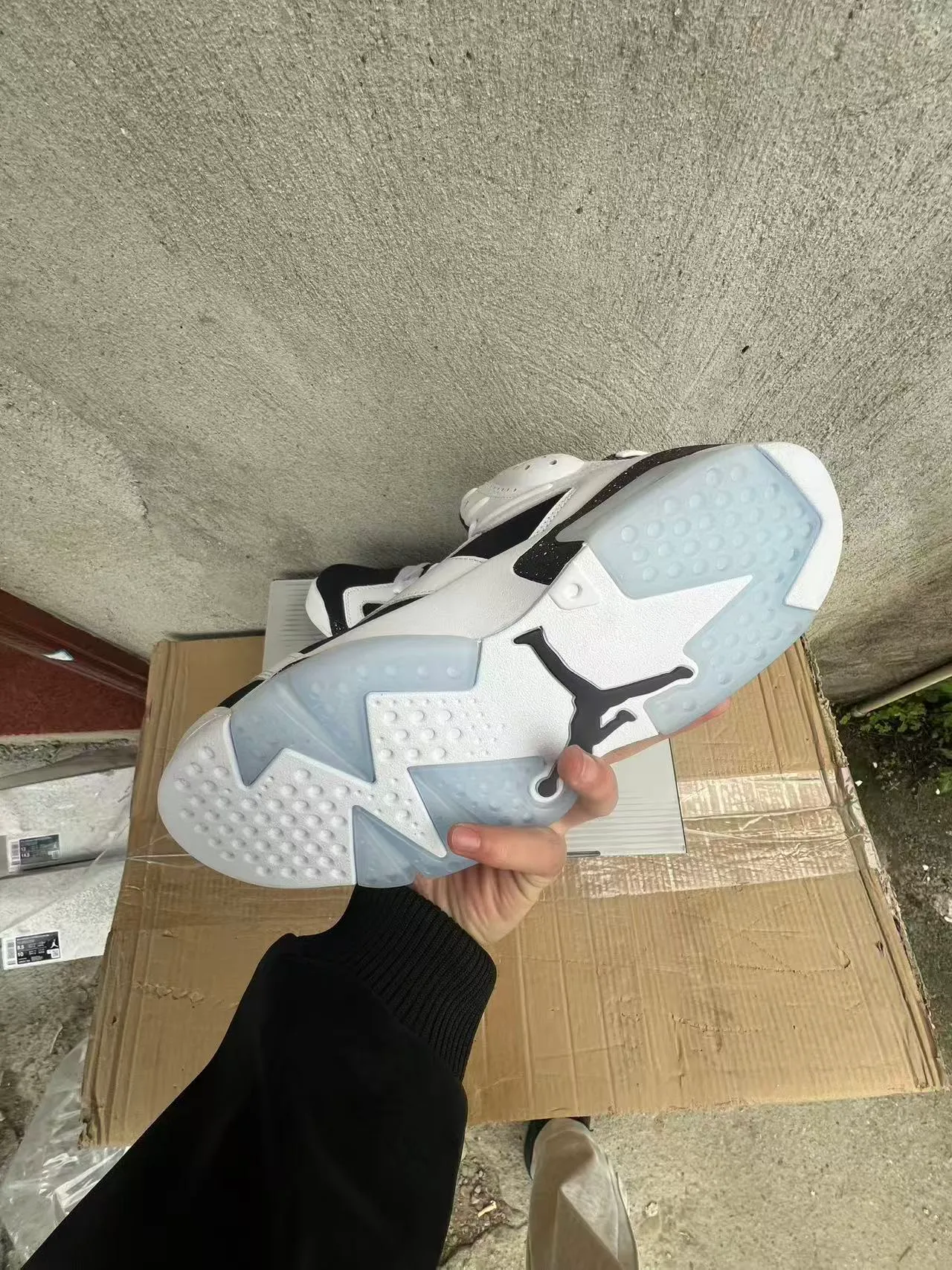 Air Jordan 6 White Black Speckle Basketball Shoes 6