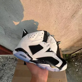 Air Jordan 6 White Black Speckled Midsole Basketball Shoes