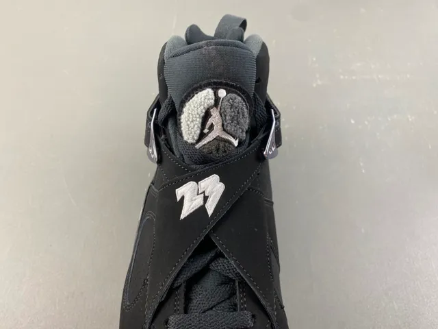 Air Jordan 8 Black Metallic Silver Basketball Shoes 6