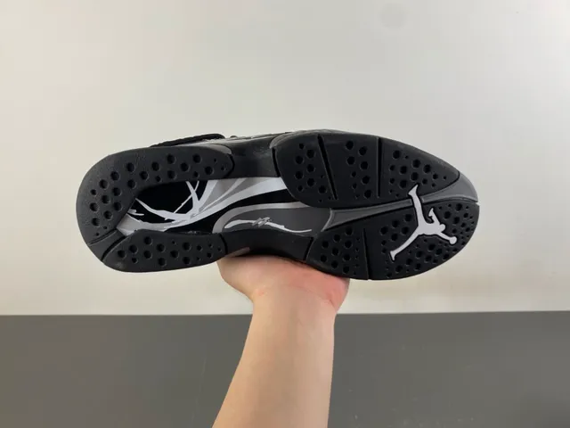 Air Jordan 8 Black Metallic Silver Basketball Shoes 9