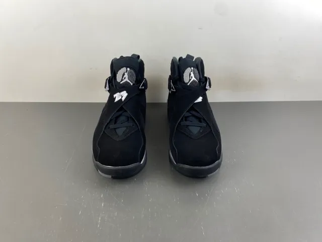 Air Jordan 8 Black Metallic Silver Basketball Shoes 11