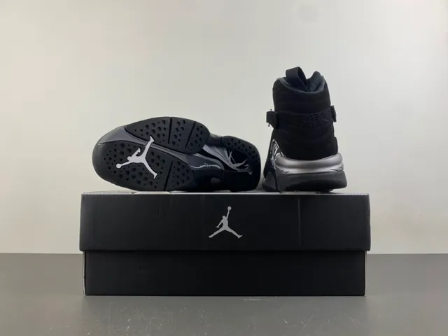 Air Jordan 8 Black Metallic Silver Basketball Shoes 16
