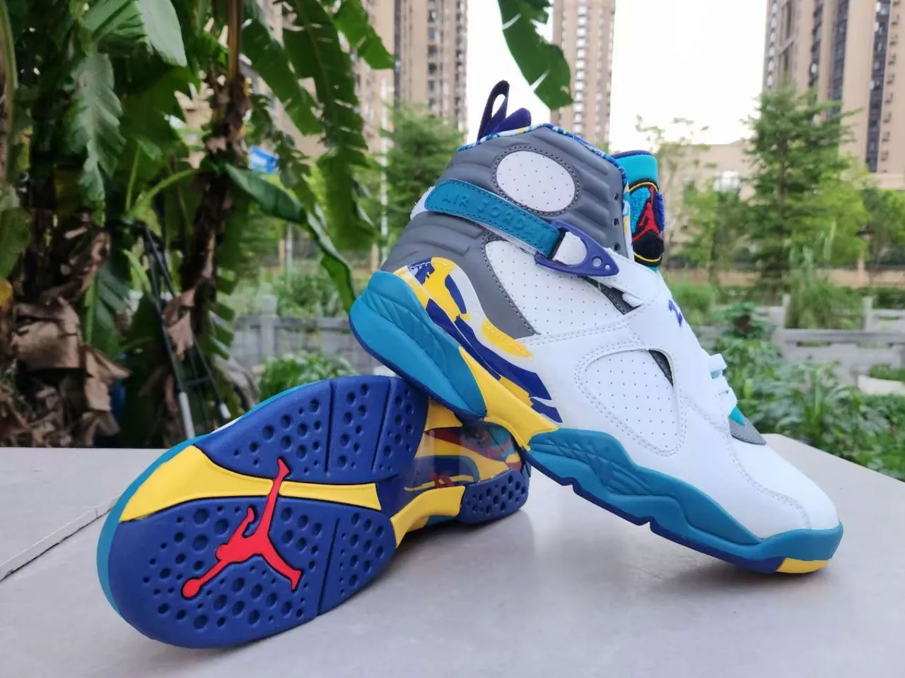 Air Jordan 8 Multicolor High-Top Basketball Shoes 6