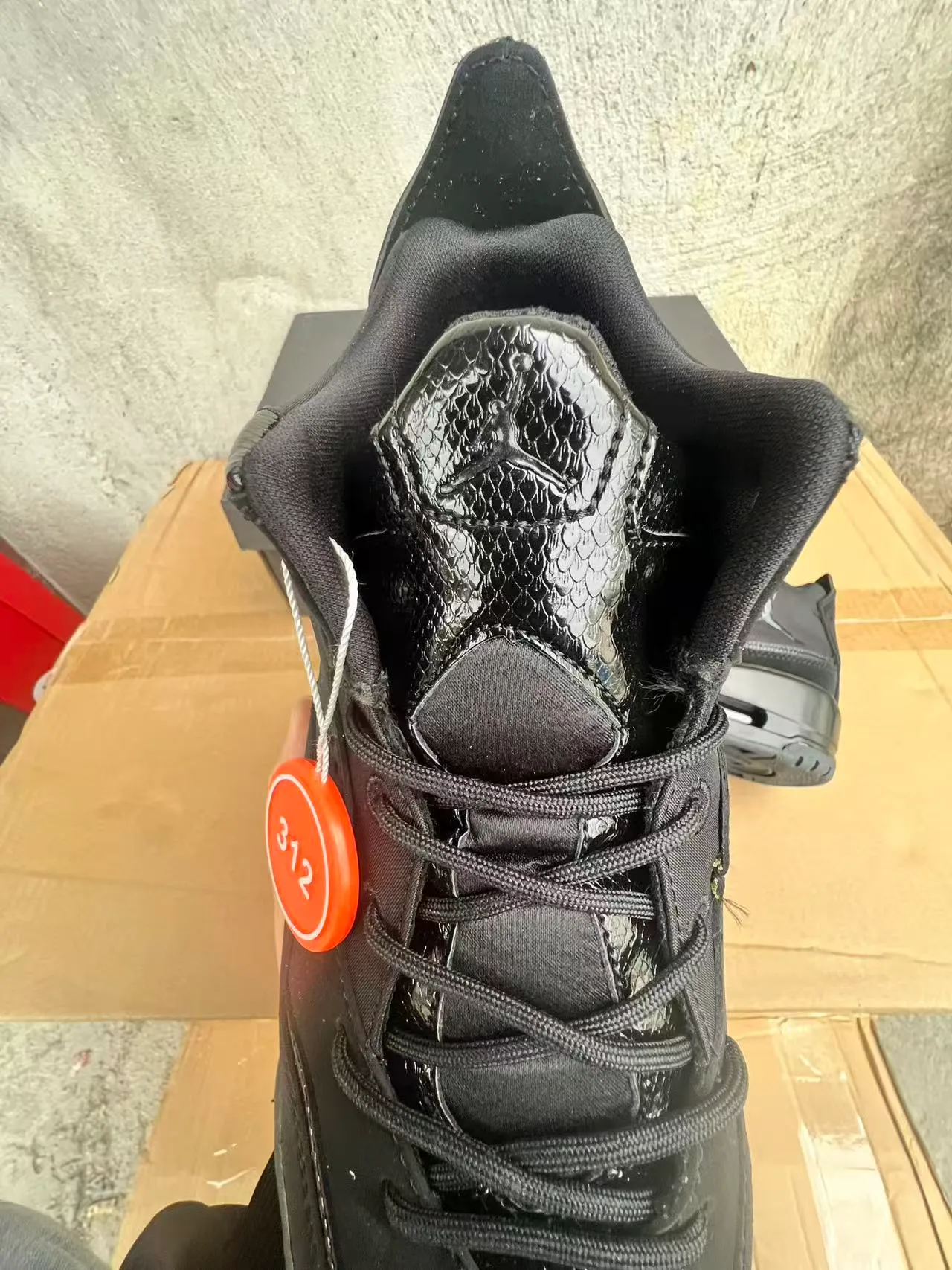 Air Jordan Black Suede and Leather High-Top Basketball Shoes 4