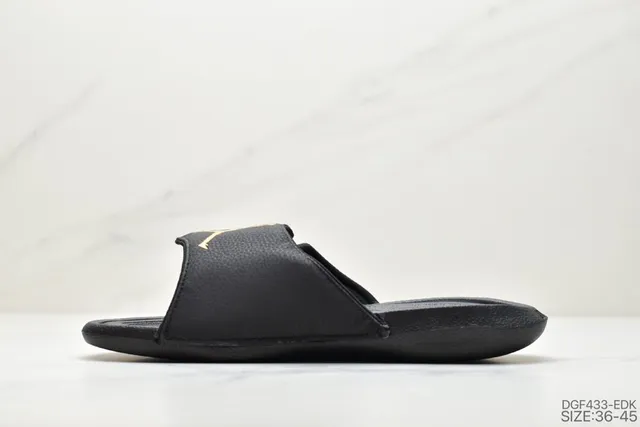 Air Jordan Hydro 1 Black Gold Slippers 4