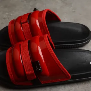 Air Jordan Hydro 7 Glossy Red Black Slippers