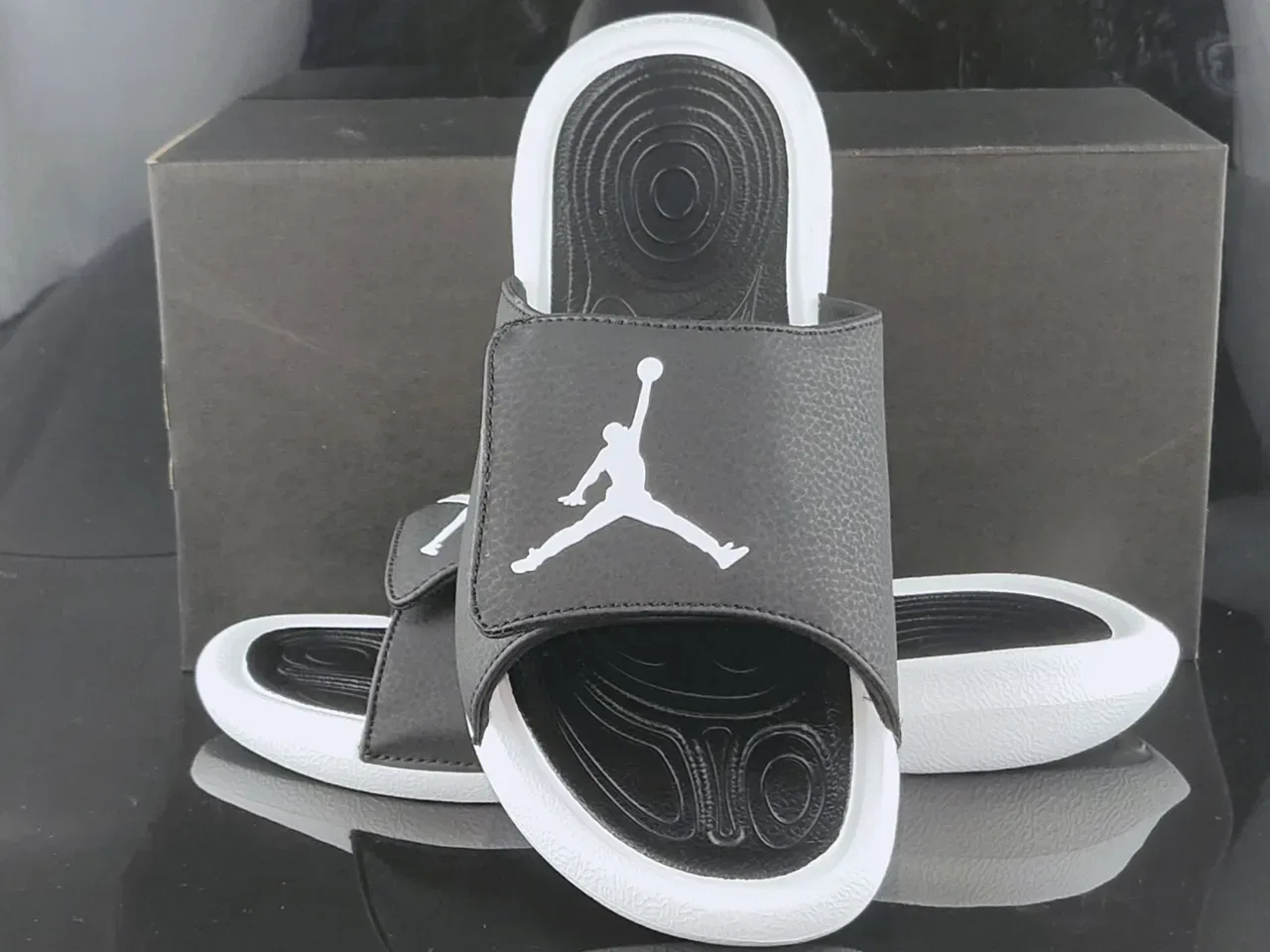 Air Jordan Slide Black and White Slipper 3