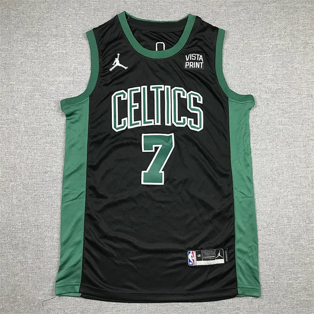 Maillot Air Jordan Vista Print Celtics #7 noir et vert 2