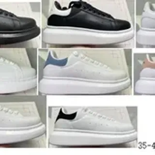 Alexander McQueen काला ओवरसाइज्ड प्लेटफॉर्म सोल पर्फोरेटेड टो बॉक्स चंकी स्नीकर