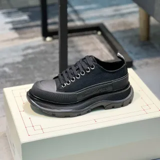 Alexander McQueen Oversized Sneaker Black Canvas Lifestyle Sneakers