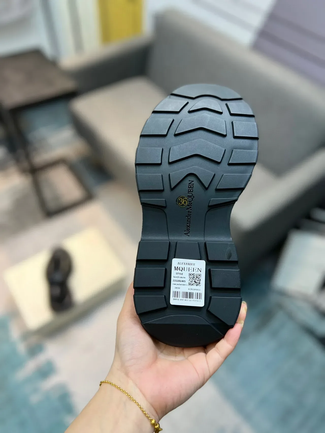Alexander McQueen Oversized Sneaker Black Canvas Lifestyle Sneakers 9