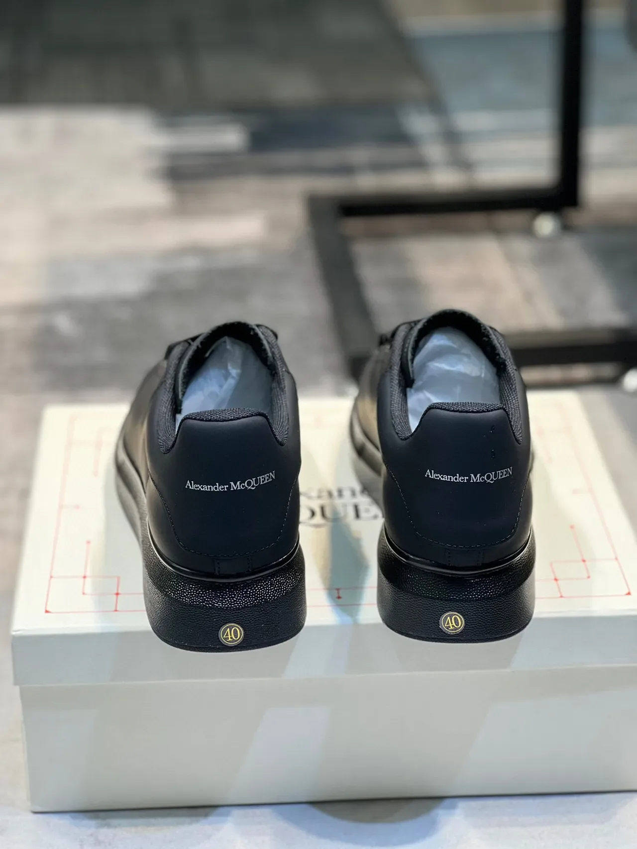 Alexander McQueen Oversized Sneaker Black Lifestyle Sneakers 2