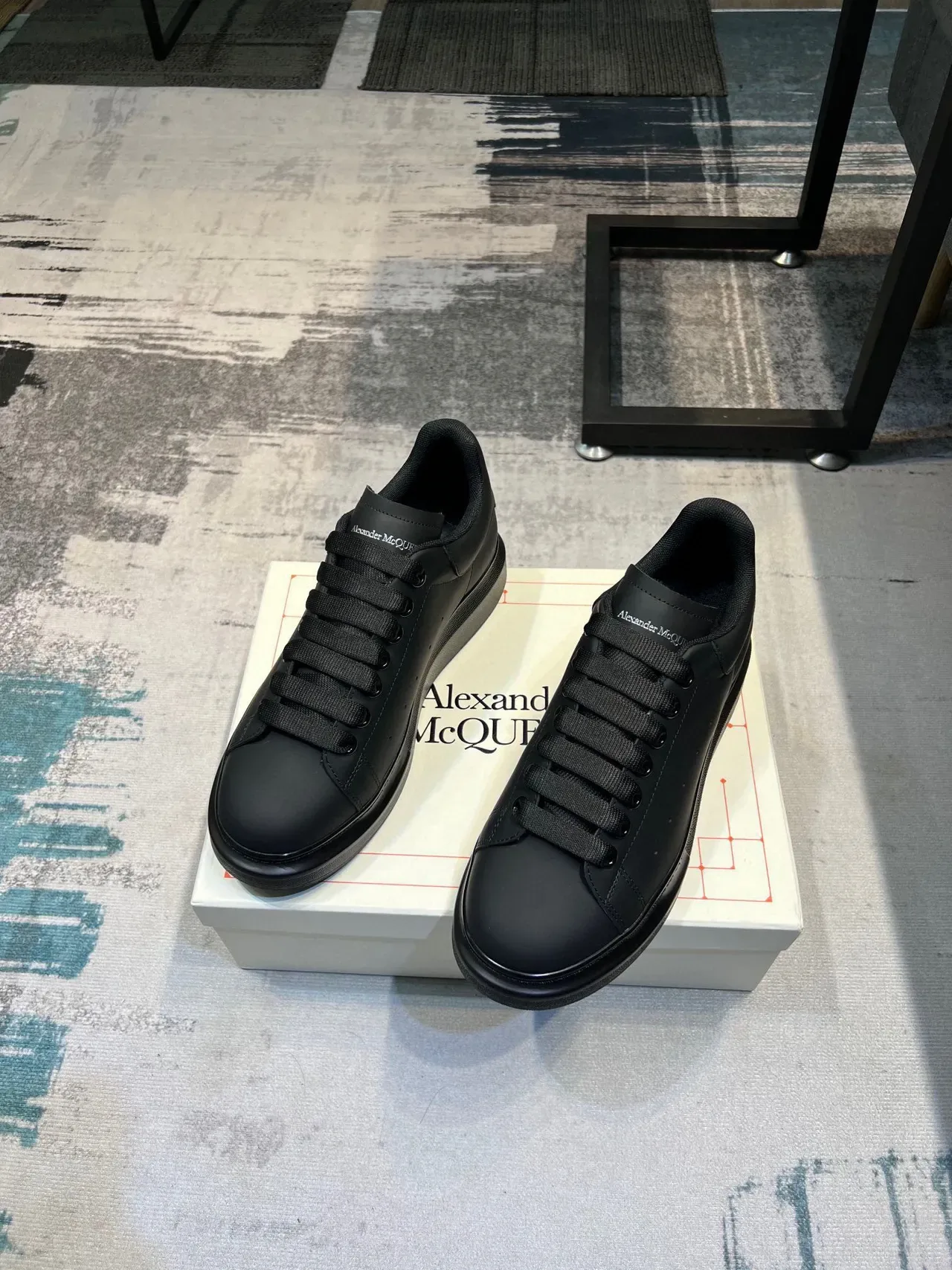 Alexander McQueen Oversized Sneaker Black Lifestyle Sneakers 4