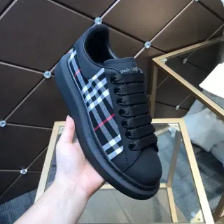 Alexander McQueen Oversized Sneaker Black Plaid Side Panel Chunky Sneakers