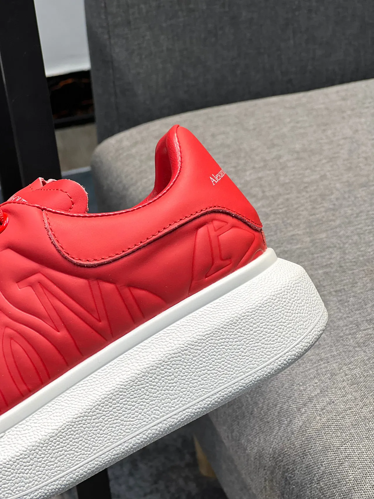 Alexander McQueen Oversized Sneaker Red Embossed Platform Lifestyle Sneakers 8