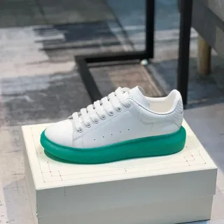 Alexander McQueen Oversized Sneaker White and Green Lifestyle Sneakers