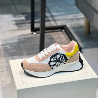 Alexander McQueen Oversized Sneaker White Beige Pink Yellow Lifestyle Sneakers