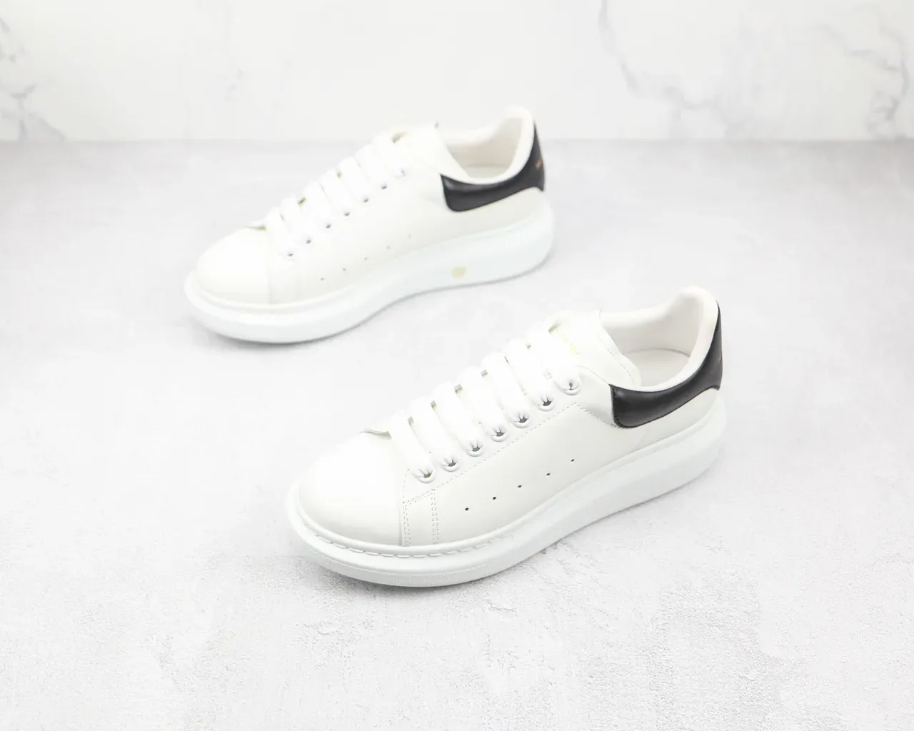 Alexander McQueen Oversized Sneaker White Black Lifestyle Sneakers 7