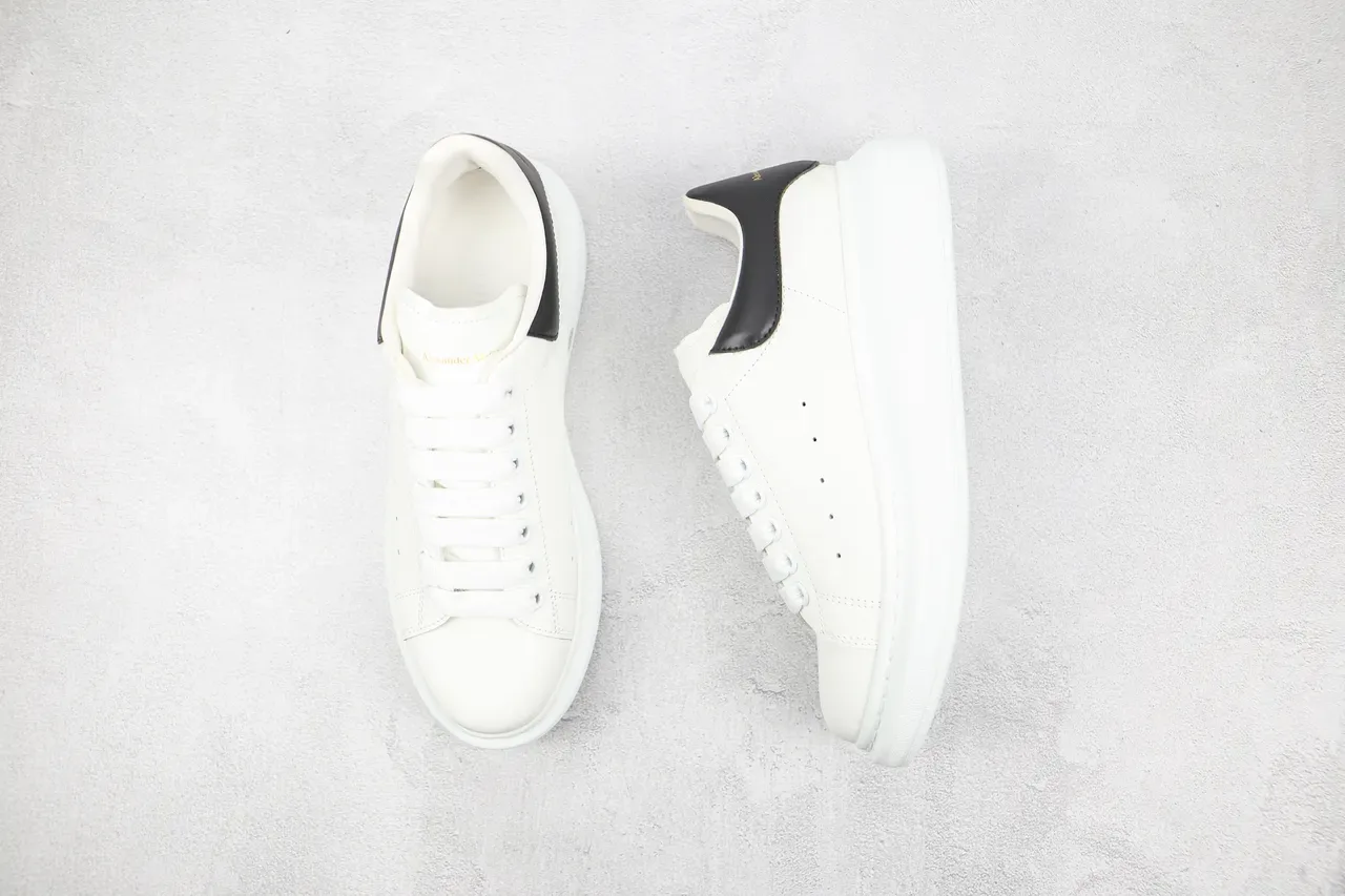 Alexander McQueen Oversized Sneaker White Black Lifestyle Sneakers 8