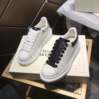Alexander McQueen Oversized Sneaker White Black Platform Leather Lifestyle Sneakers