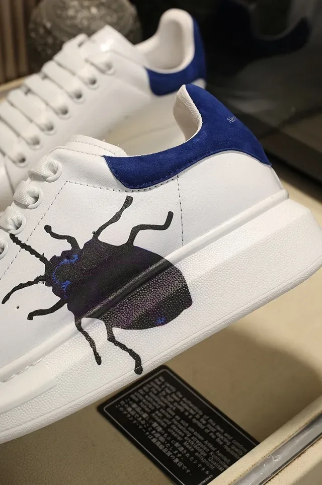 Alexander McQueen Oversized Sneaker White Blue Beetle Lifestyle Sneakers 3