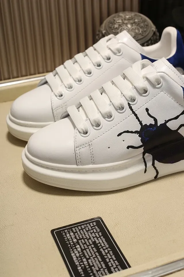 Alexander McQueen Oversized Sneaker White Blue Beetle Lifestyle Sneakers 5