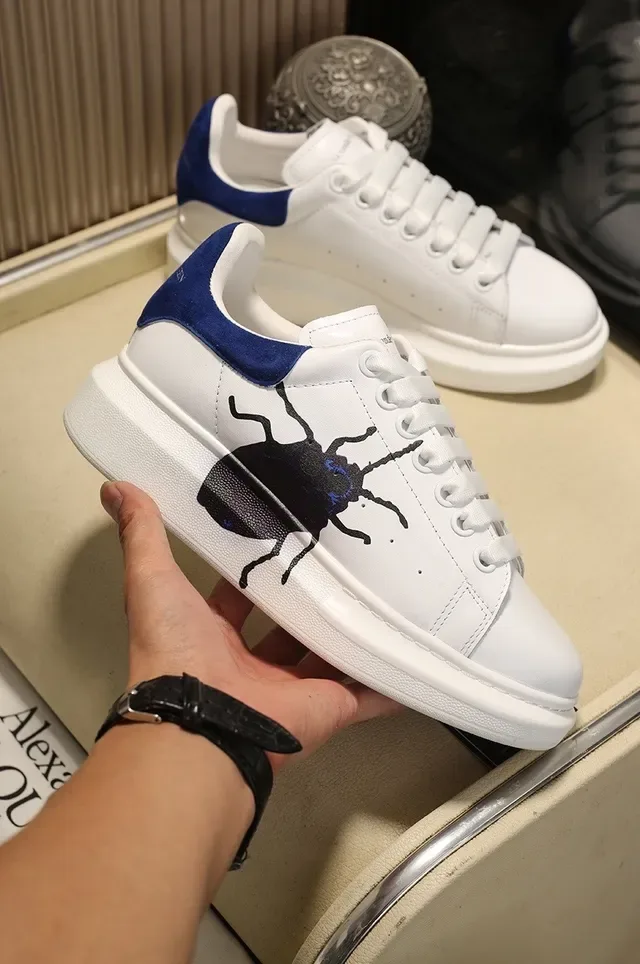 Alexander McQueen Oversized Sneaker White Blue Beetle Lifestyle Sneakers 7