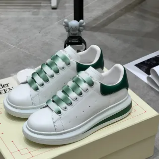 Alexander McQueen Oversized Sneaker White Green Gradient Lace Lifestyle Sneakers