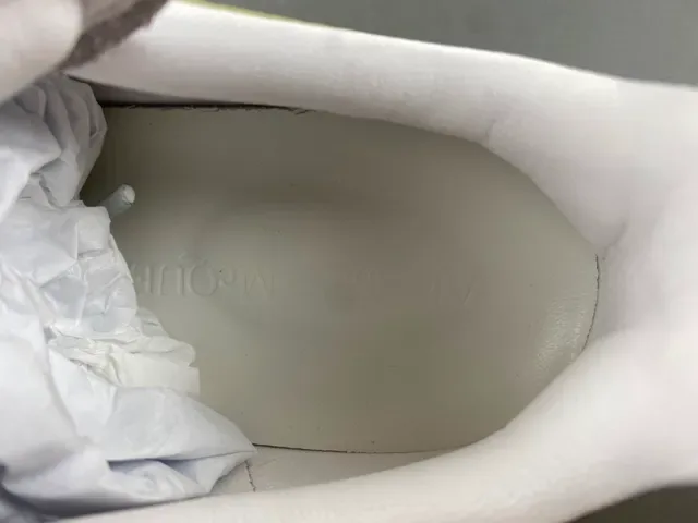 Alexander McQueen Oversized Sneaker White Green Platform Sole Smooth Leather Upper Chunky Sneakers 7