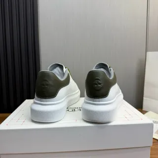 Alexander McQueen Oversized Sneaker White Olive Skull Heel Lifestyle Sneakers