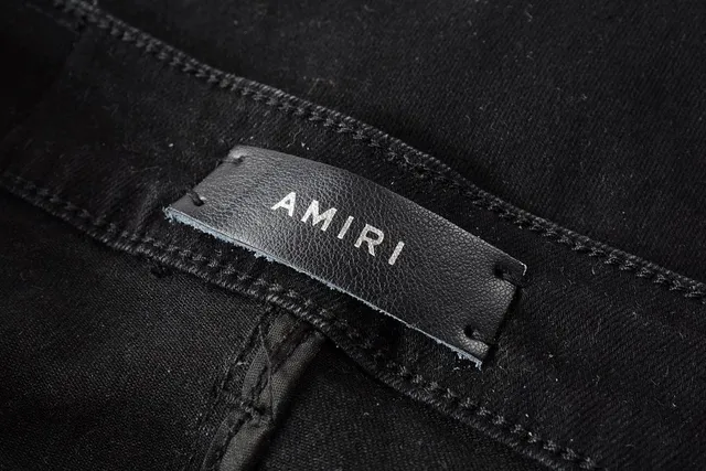 Amiri Distressed Embellished Slim-Fit Black Jeans 7