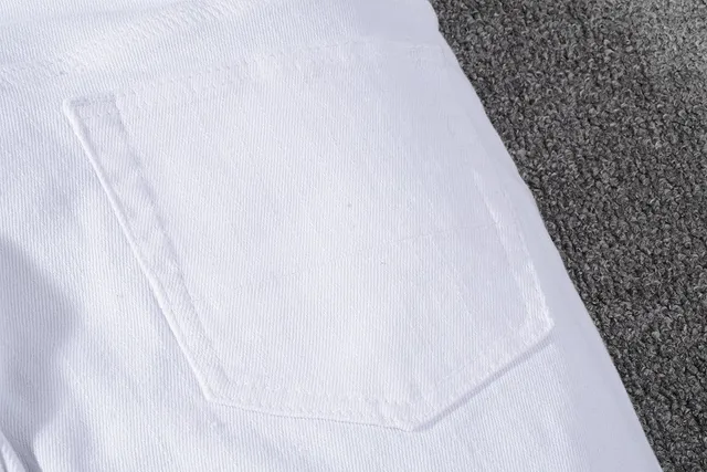 Amiri Distressed Skinny White Denim Jeans 4