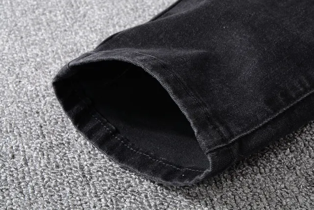 Amiri Distressed Slim-Fit Black Denim Jeans 2