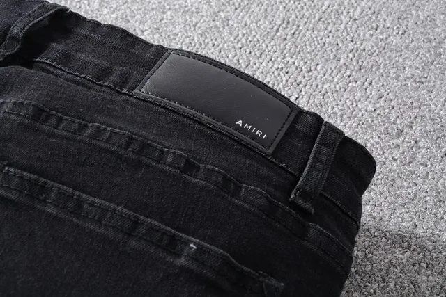 Amiri Distressed Slim-Fit Black Denim Jeans 3