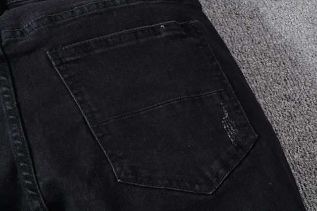 Amiri Distressed Slim-Fit Black Denim Jeans 4