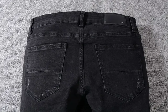 Amiri Distressed Slim-Fit Black Denim Jeans 5