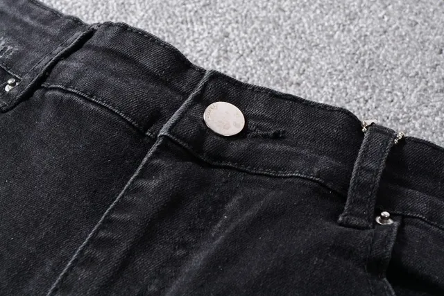 Amiri Distressed Slim-Fit Black Denim Jeans 11