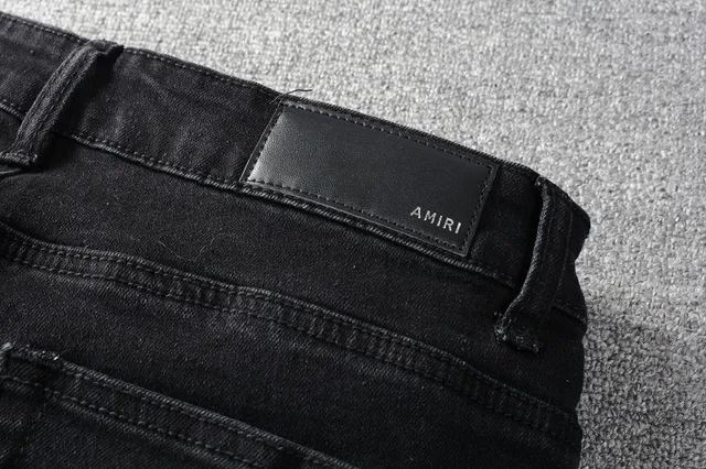 Amiri Graphic Embroidered Black Slim-Fit Jeans 4
